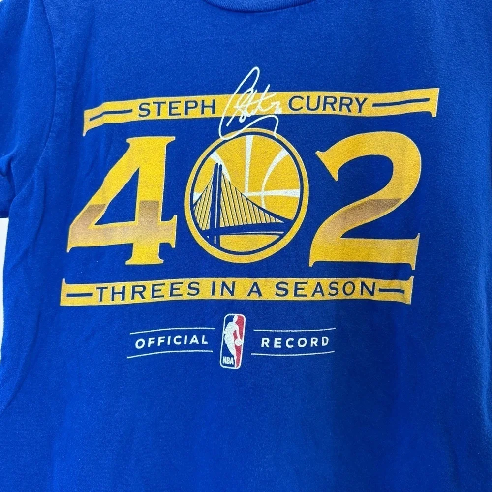 Fanatics Steph Curry Golden State Warriors Blue Graphic T-Shirt  Youth M Casual